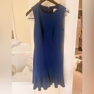 Nicole Miller Royal Blue Sleeveless Midi Dress